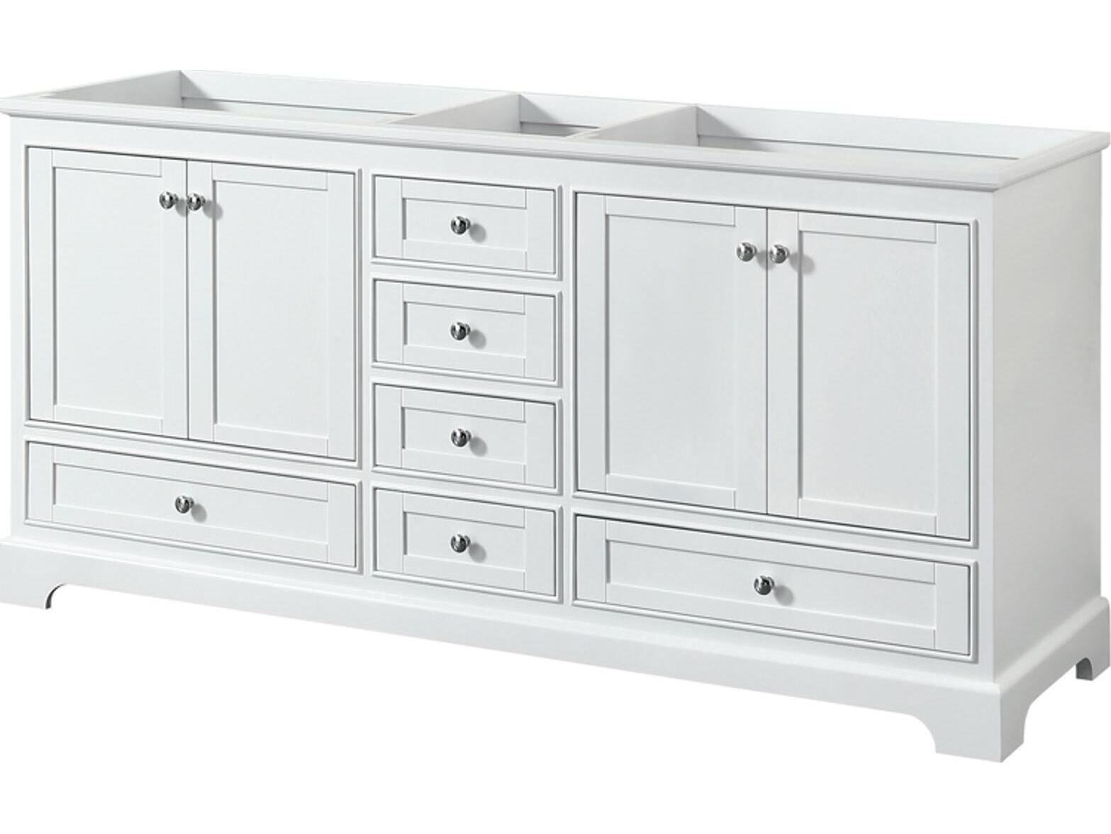 Wyndham Collection Deborah 71" White Vanity