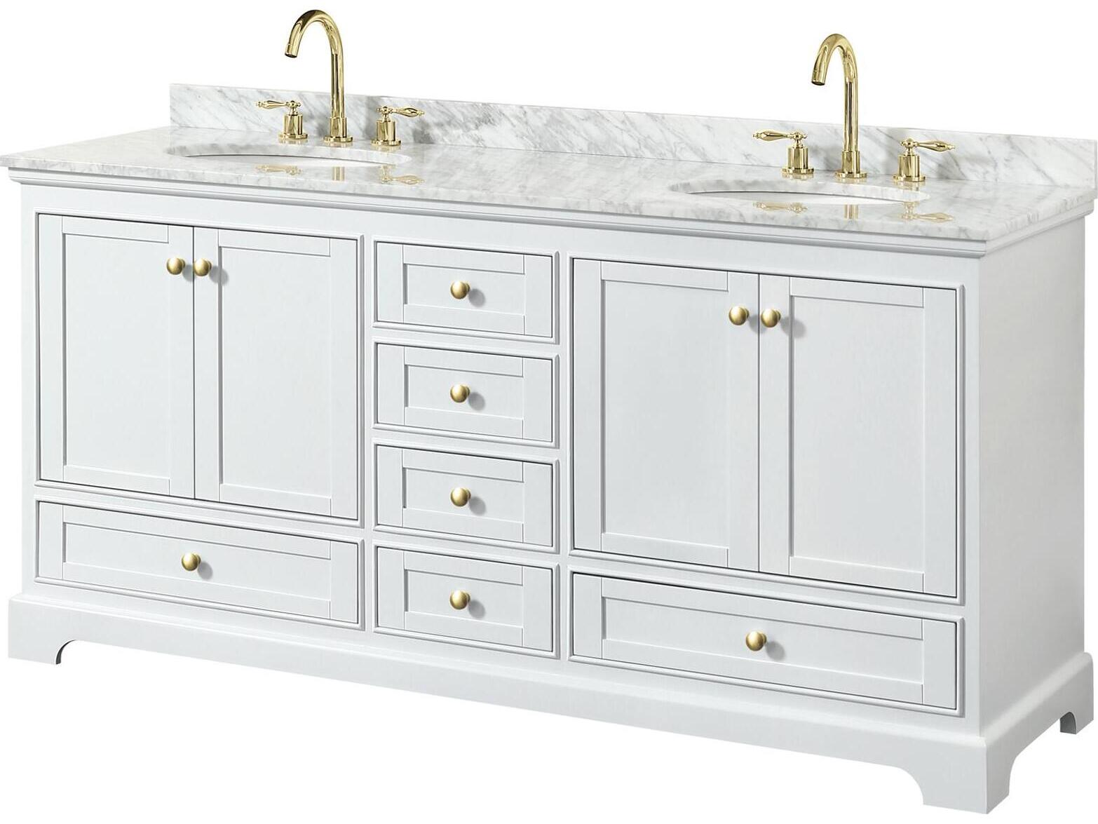 Wyndham Collection Deborah 72" White Vanity