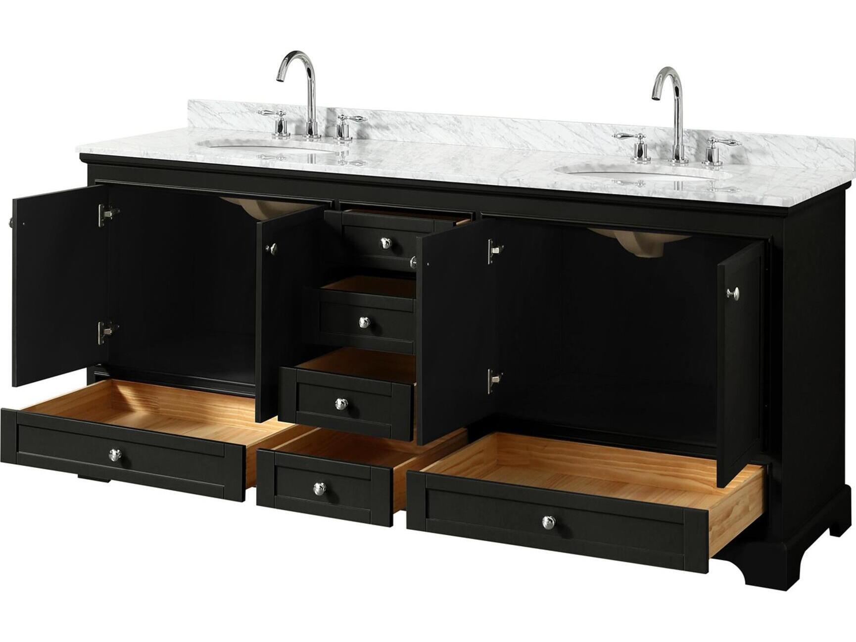 Wyndham Collection Deborah 80" Dark Espresso Vanity