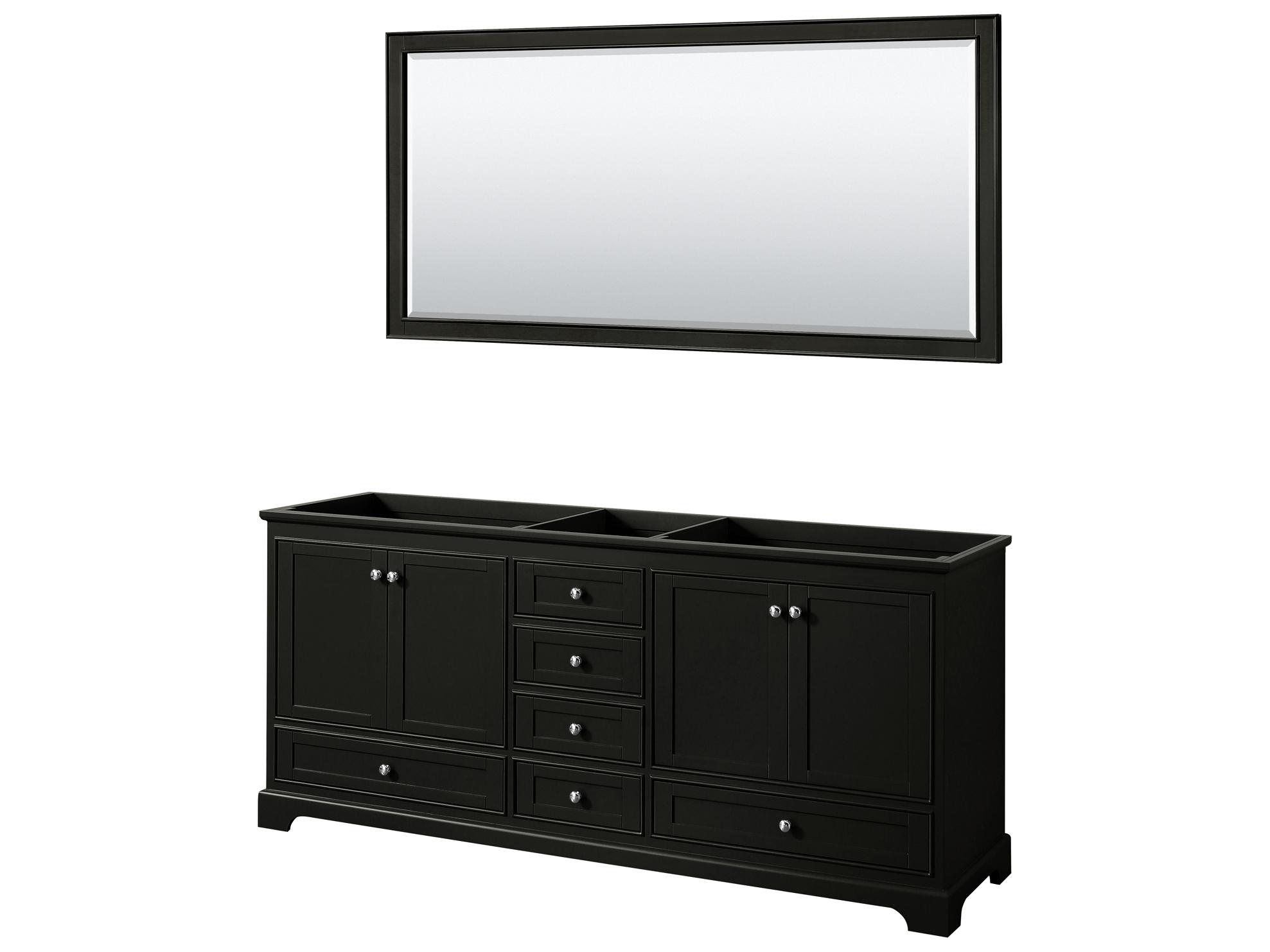 Wyndham Collection Deborah 79" Dark Espresso Vanity