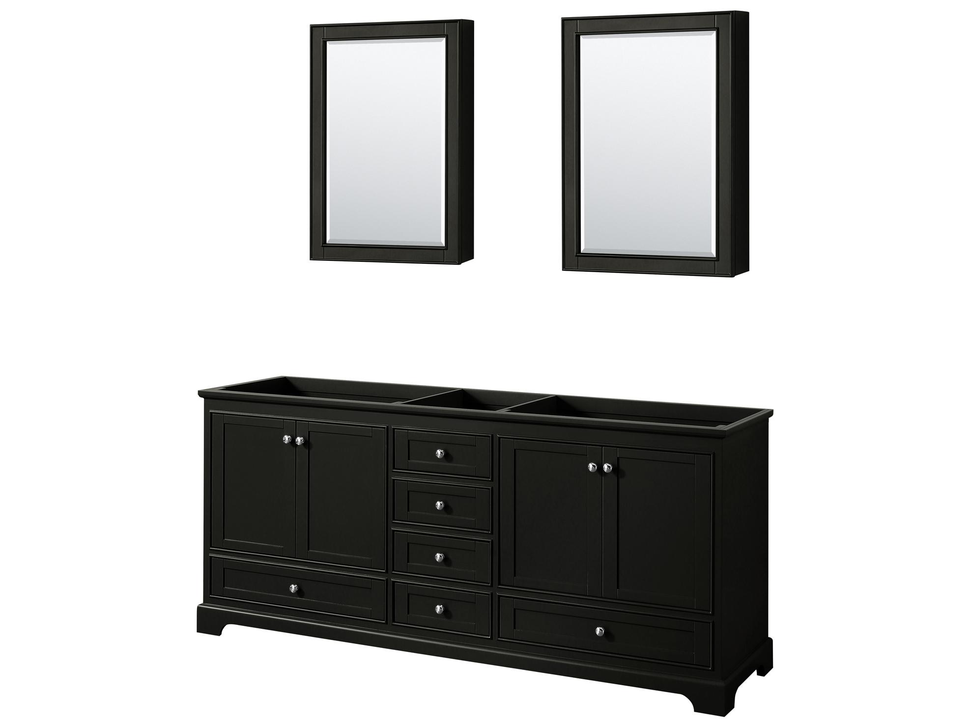 Wyndham Collection Deborah 79" Dark Espresso Vanity