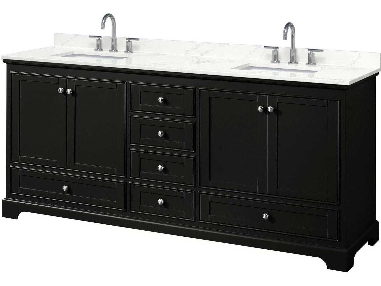 Wyndham Collection Deborah 80" Dark Espresso Vanity