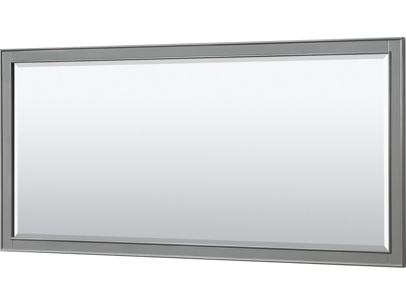 Wyndham Collection Deborah 80" Dark Gray Vanity with 70" Mirror