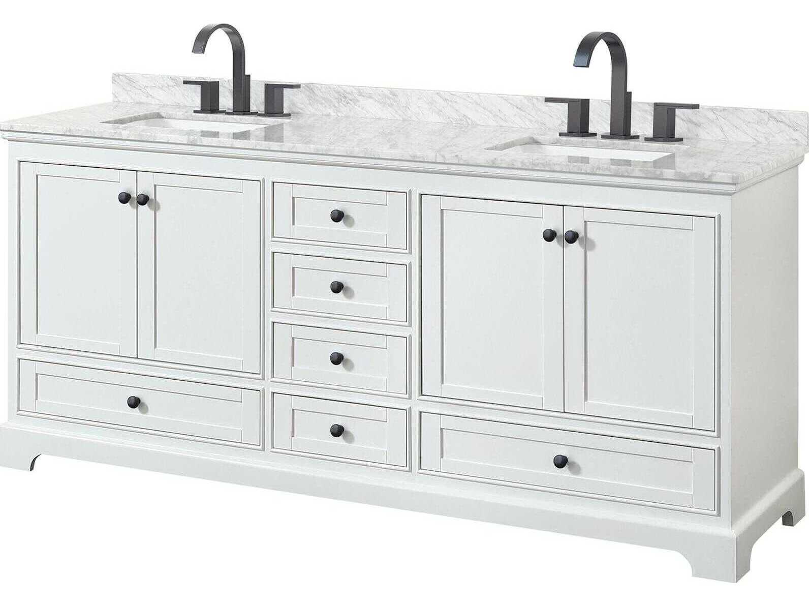 Wyndham Collection Deborah 80" White Vanity