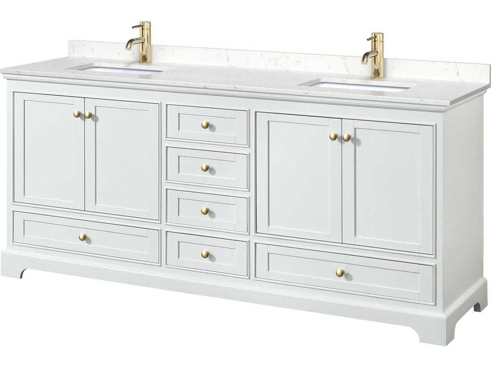 Wyndham Collection Deborah 80" White Vanity