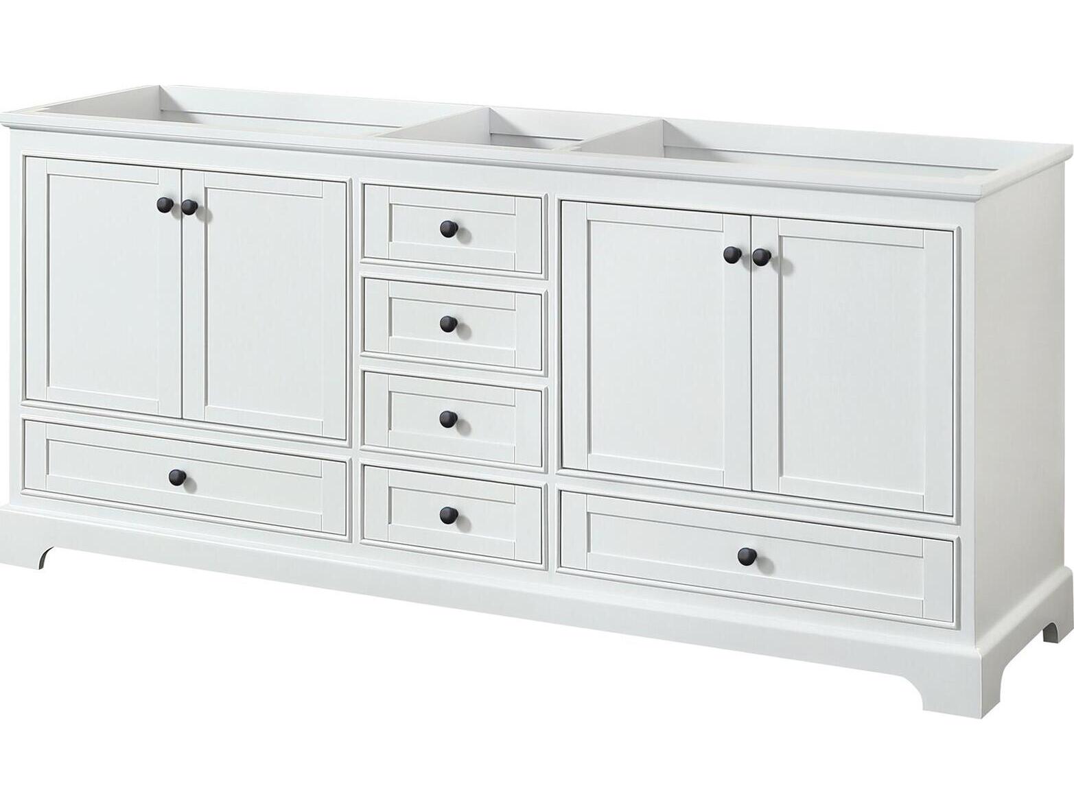 Wyndham Collection Deborah 79" White Vanity