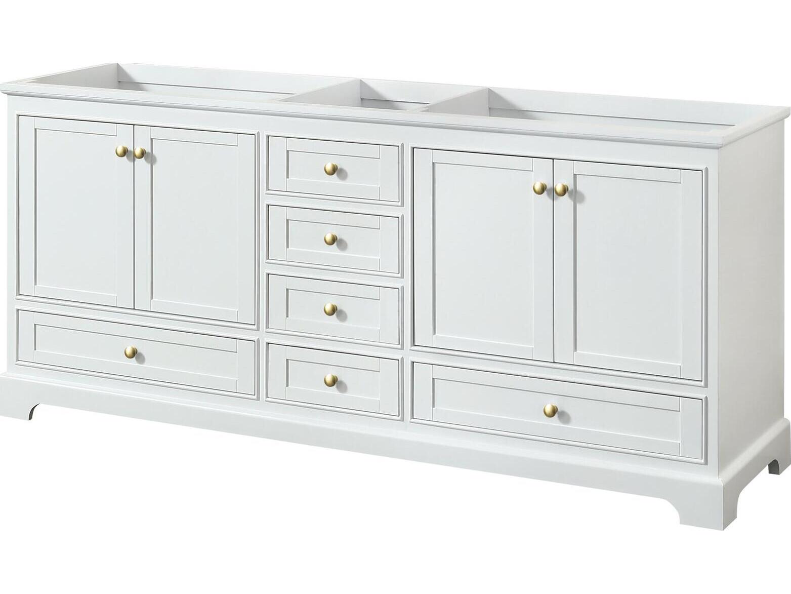 Wyndham Collection Deborah 79" White Vanity