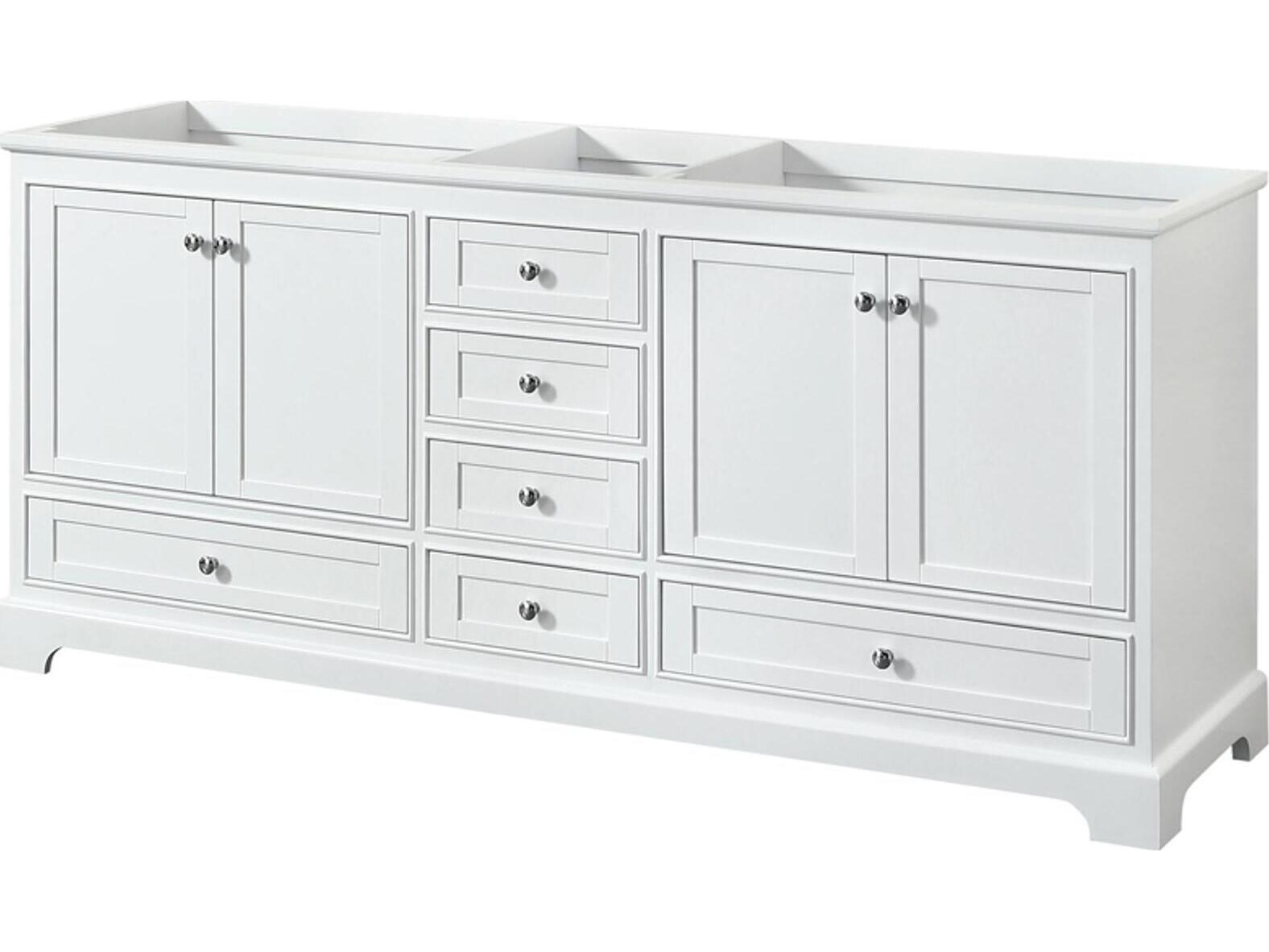 Wyndham Collection Deborah 79" White Vanity