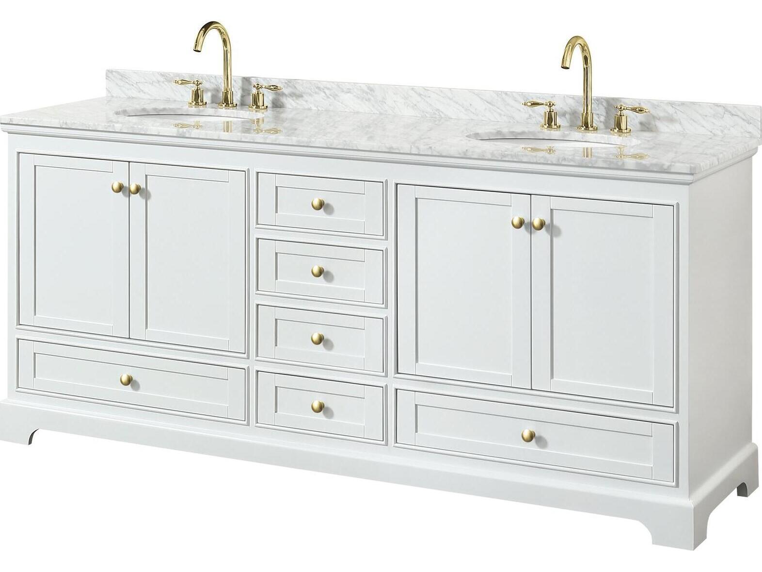 Wyndham Collection Deborah 80" White Vanity