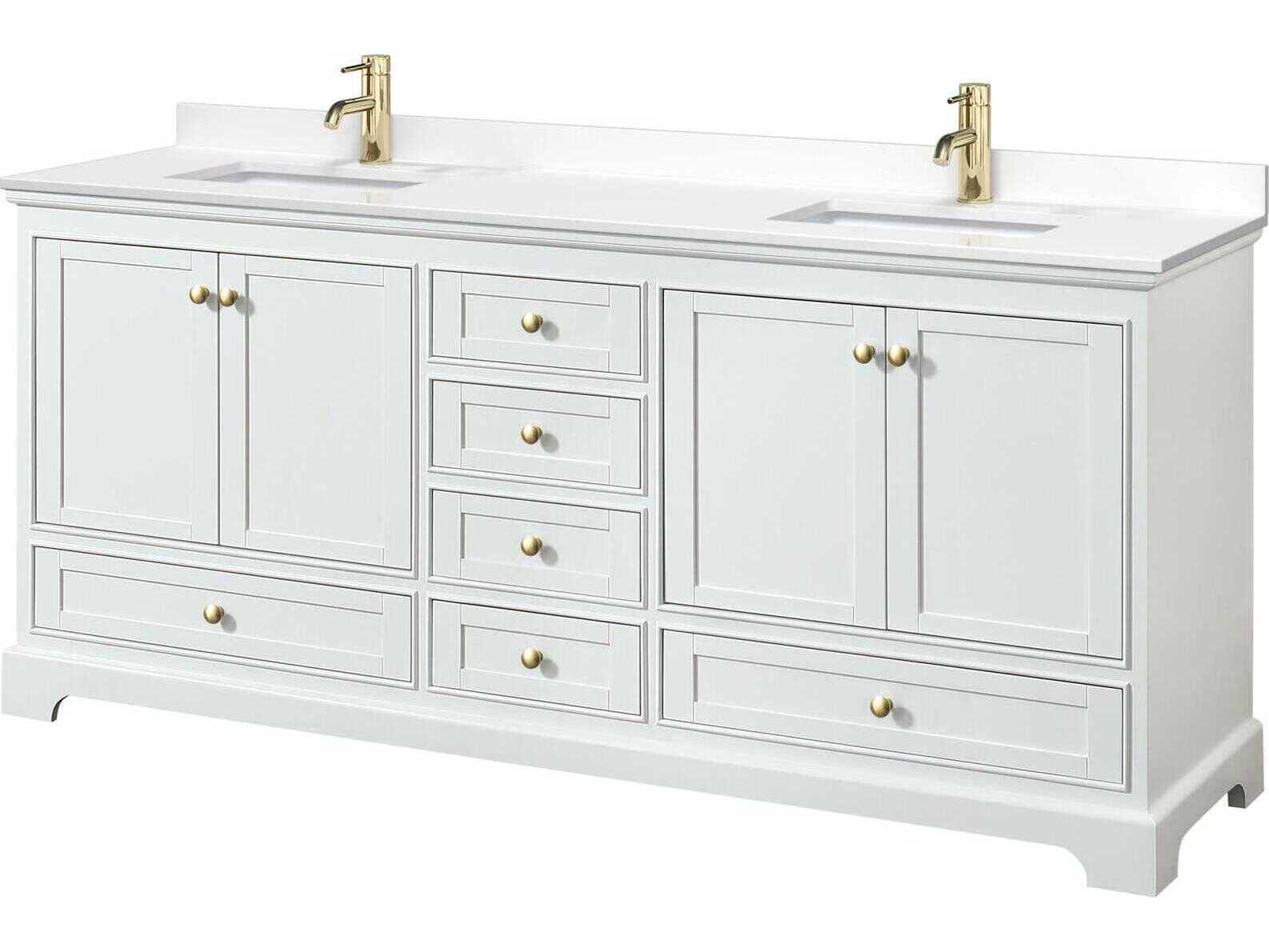 Wyndham Collection Deborah 80" White Vanity