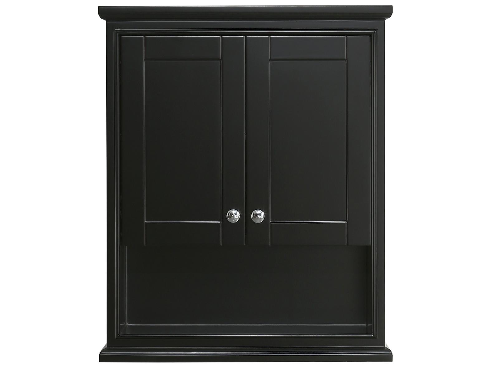Wyndham Collection Deborah Dark Espresso Over-the-Toilet Bathroom Wall-Mounted Storage Cabinet