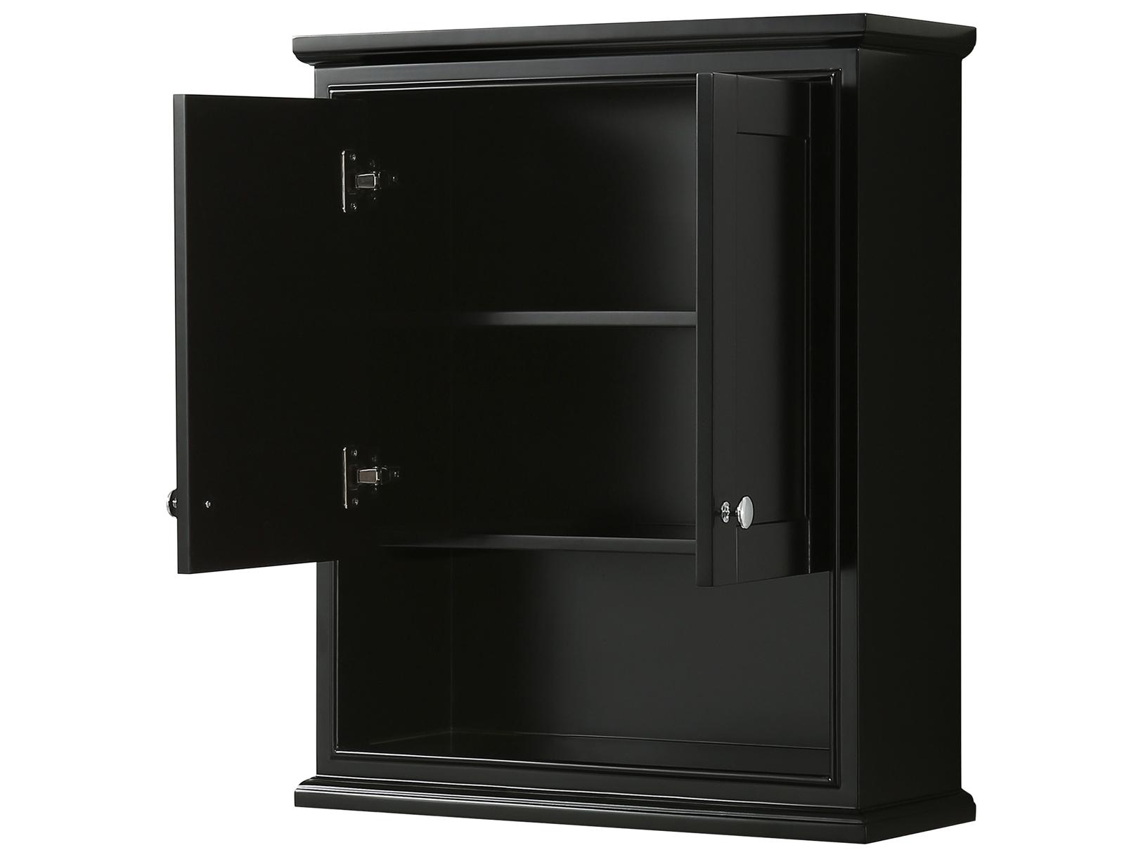Wyndham Collection Deborah Dark Espresso Over-the-Toilet Bathroom Wall-Mounted Storage Cabinet