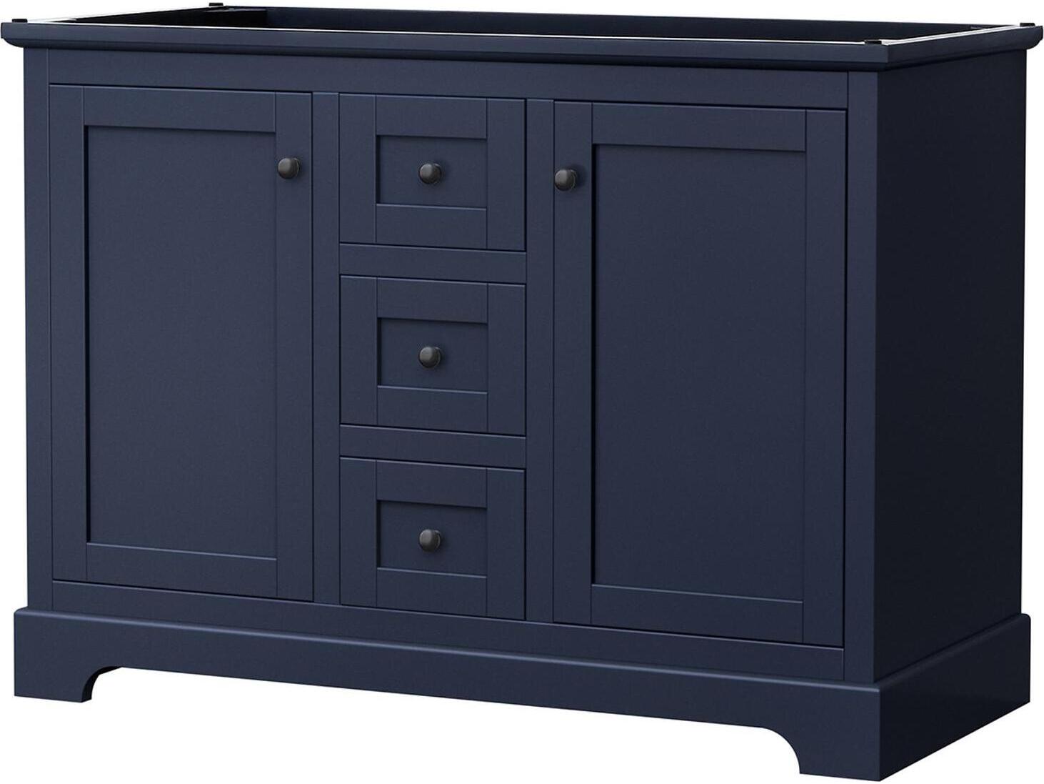 Wyndham Collection Avery 47" Dark Blue Vanity