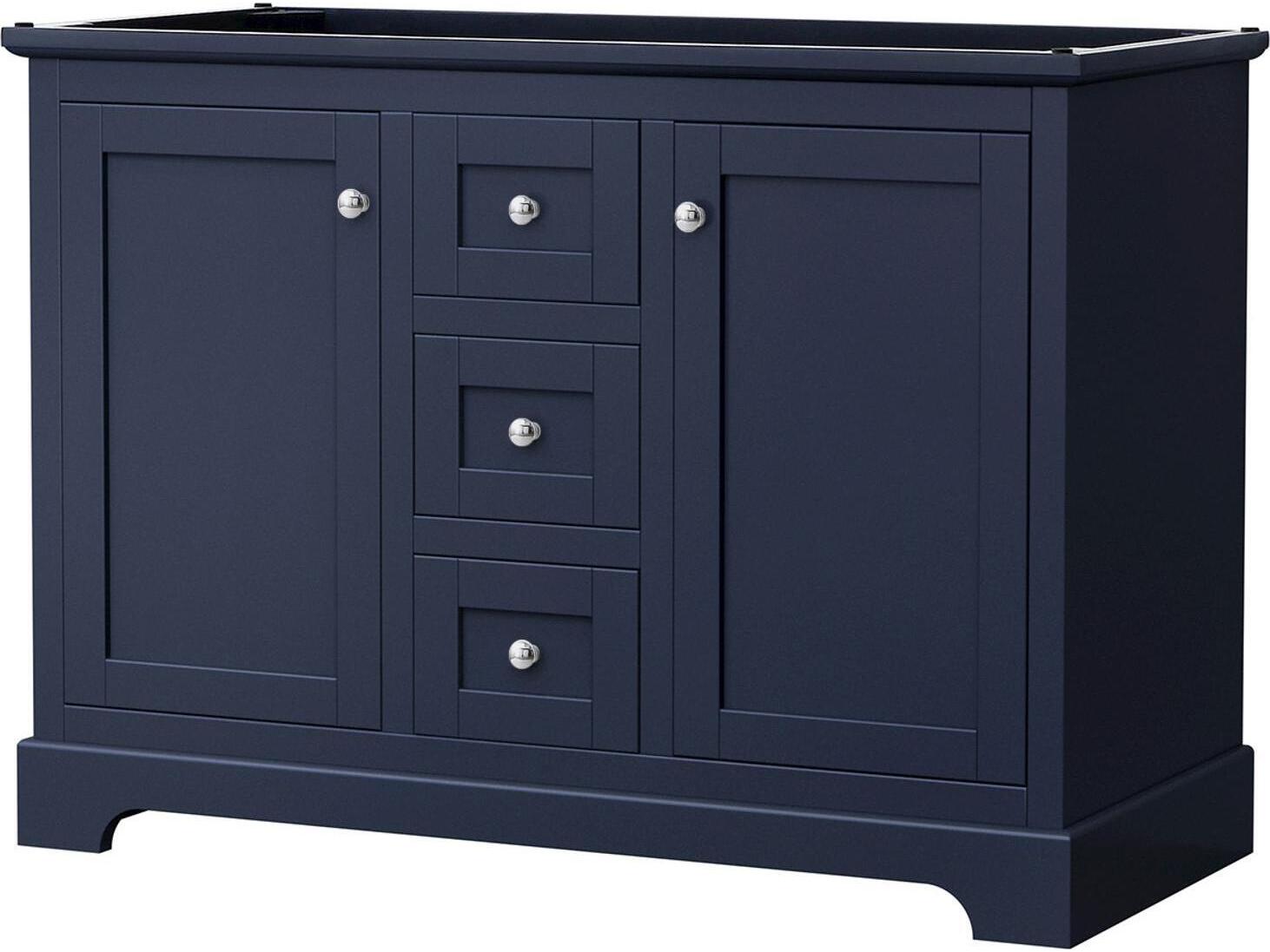 Wyndham Collection Avery 47" Dark Blue Vanity