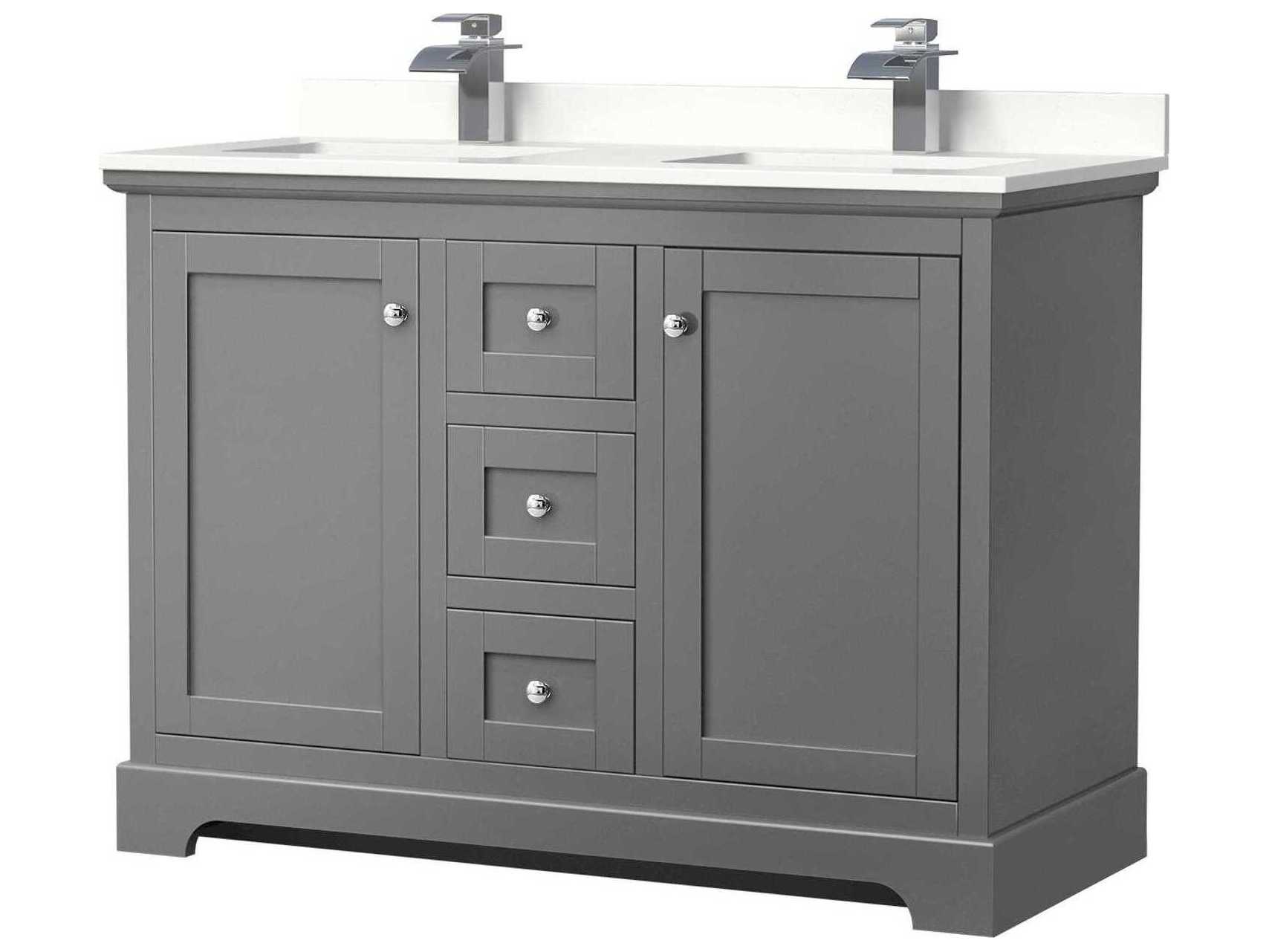 Wyndham Collection Avery 48" Dark Gray Vanity