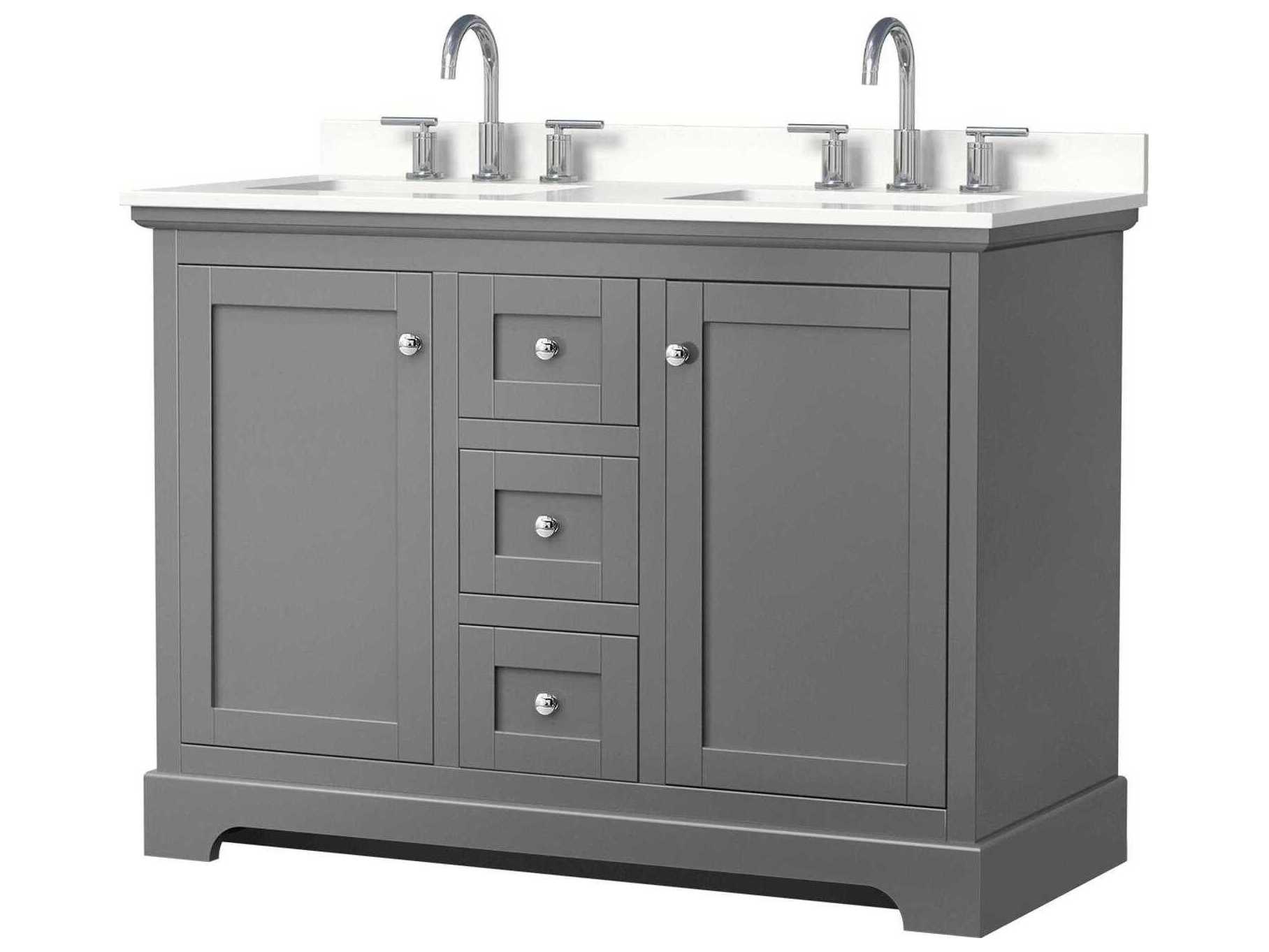 Wyndham Collection Avery 48" Dark Gray Vanity