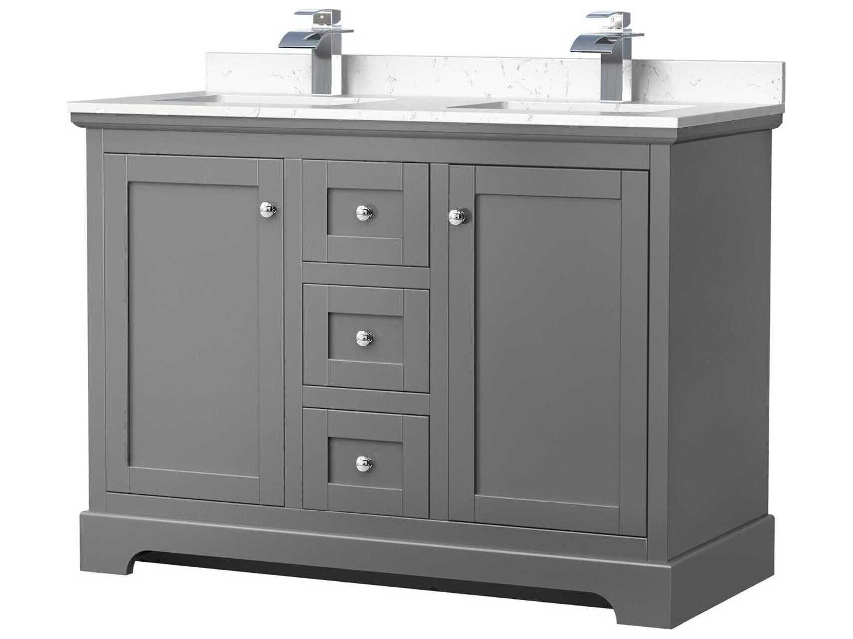 Wyndham Collection Avery 48" Dark Gray Vanity