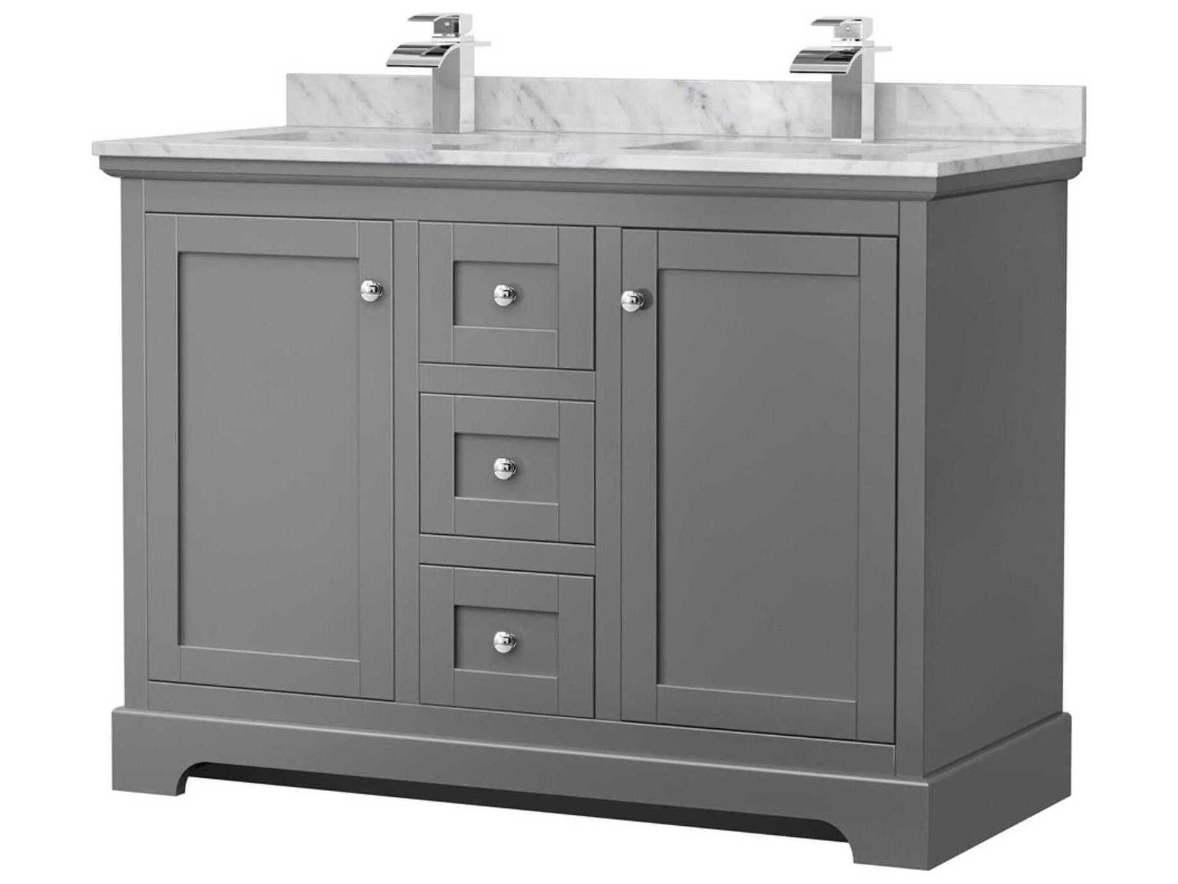 Wyndham Collection Avery 48" Dark Gray Vanity