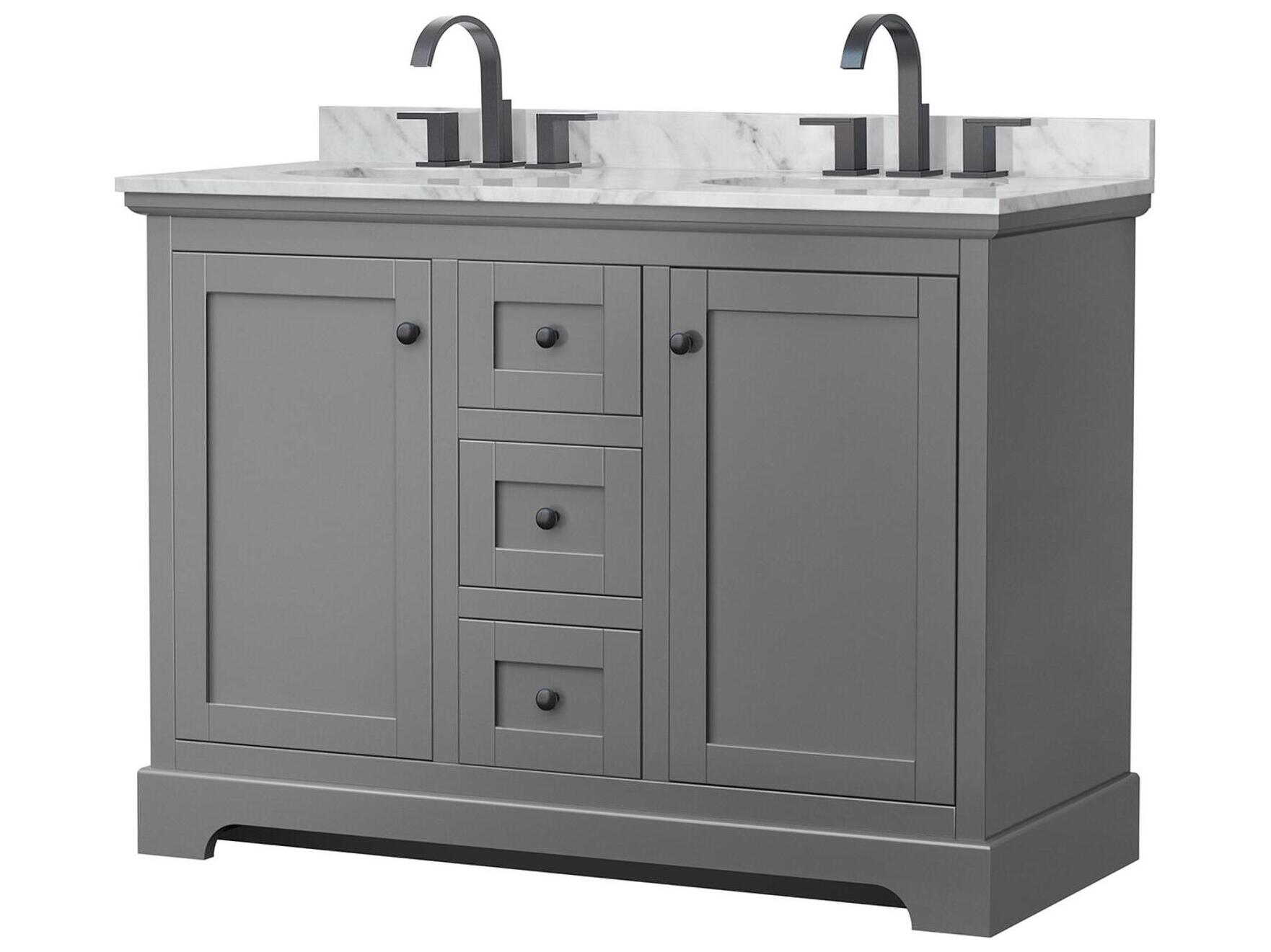 Wyndham Collection Avery 48" Dark Gray Vanity
