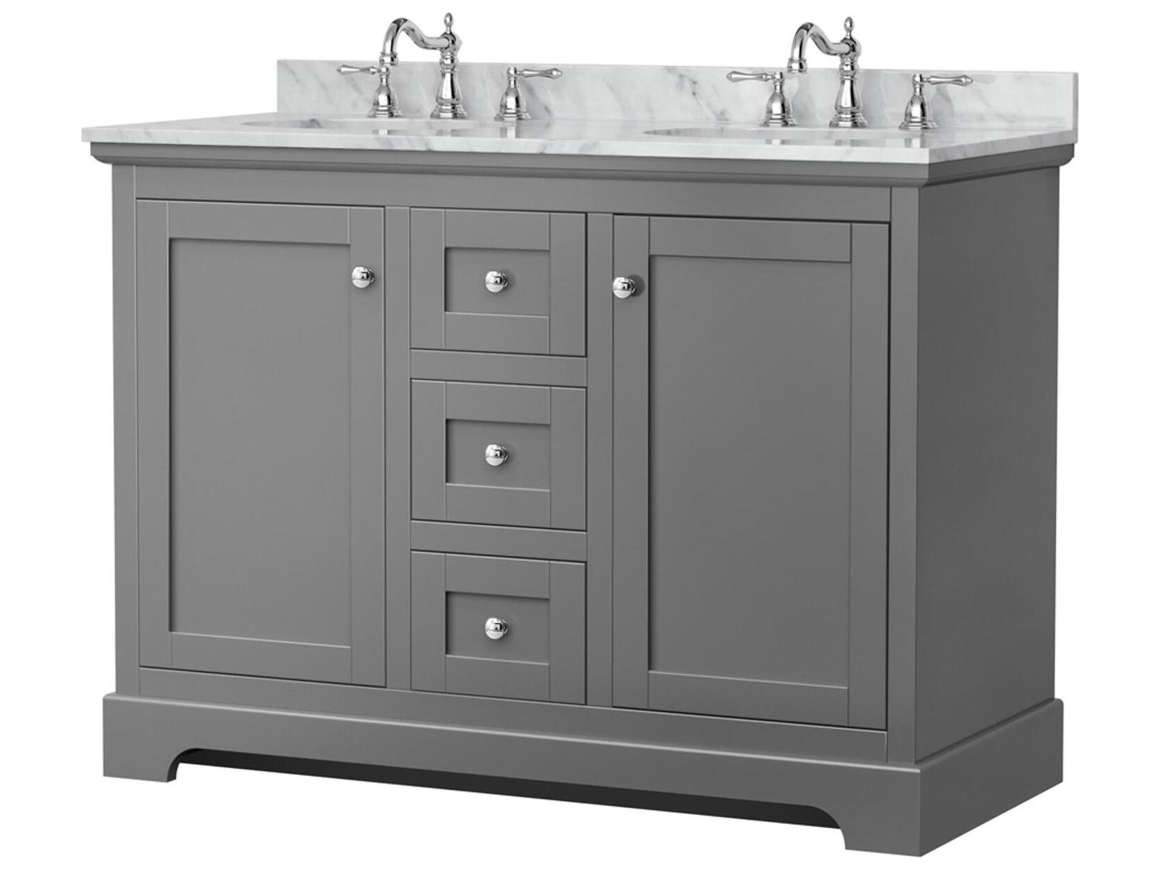 Wyndham Collection Avery 48" Dark Gray Vanity