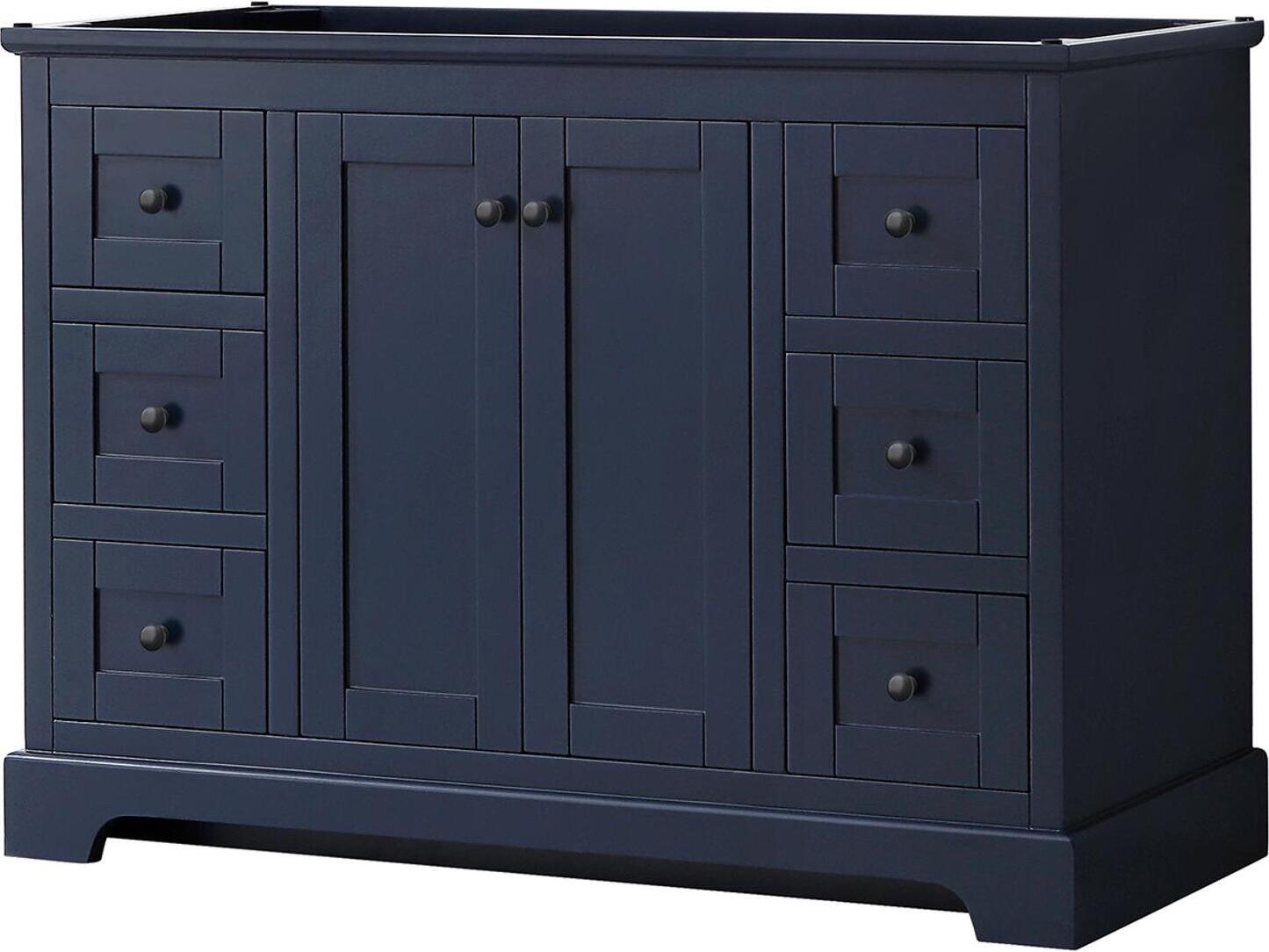 Wyndham Collection Avery 47" Dark Blue Vanity