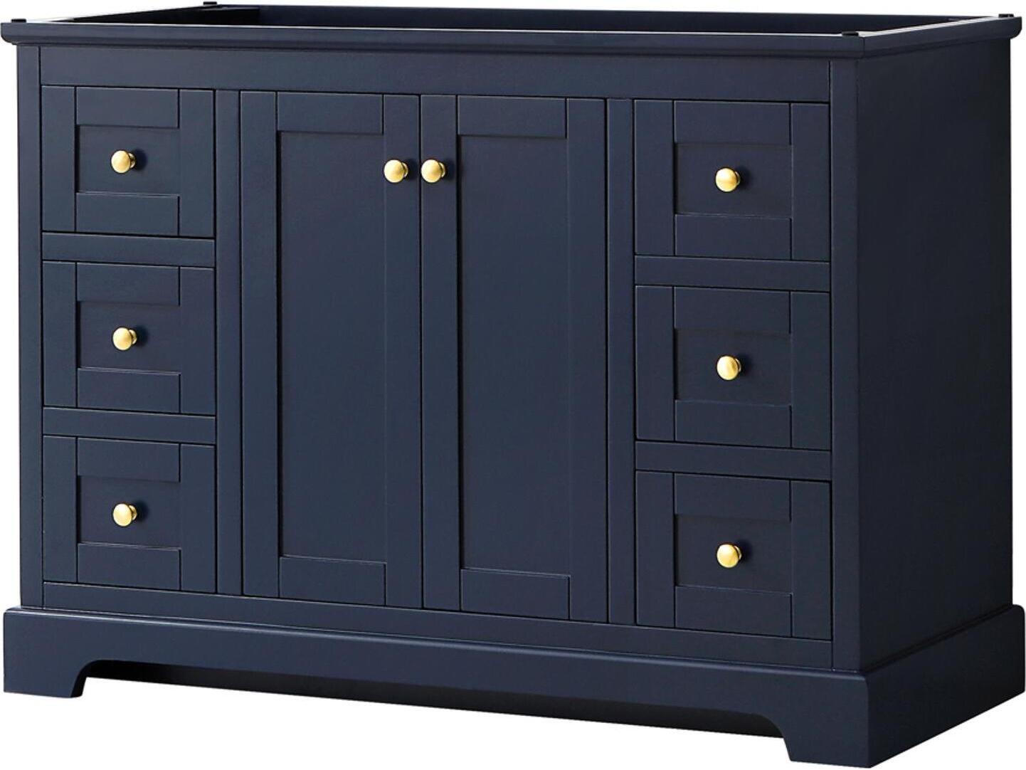 Wyndham Collection Avery 47" Dark Blue Vanity