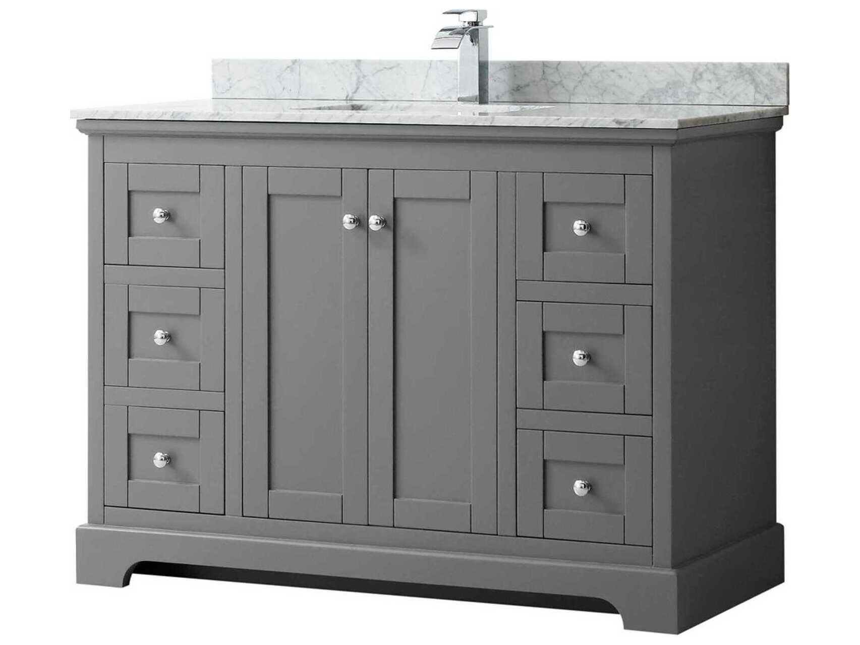 Wyndham Collection Avery 48" Dark Gray Vanity