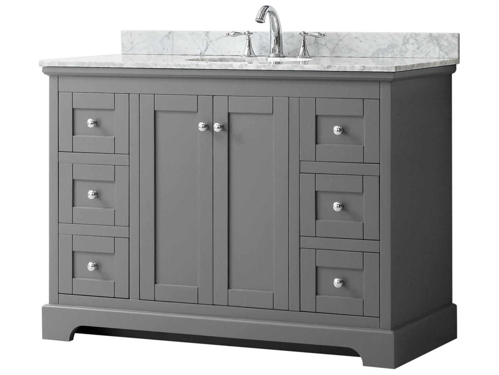 Wyndham Collection Avery 48" Dark Gray Vanity