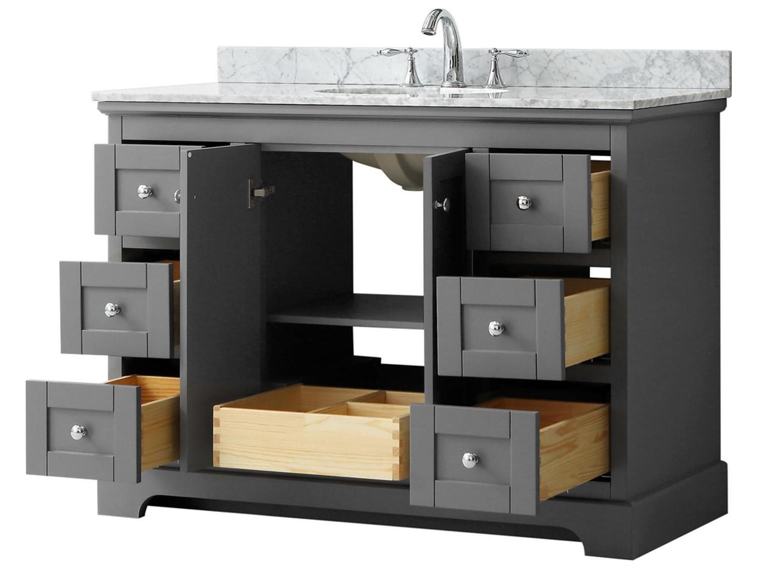 Wyndham Collection Avery 48" Dark Gray Vanity