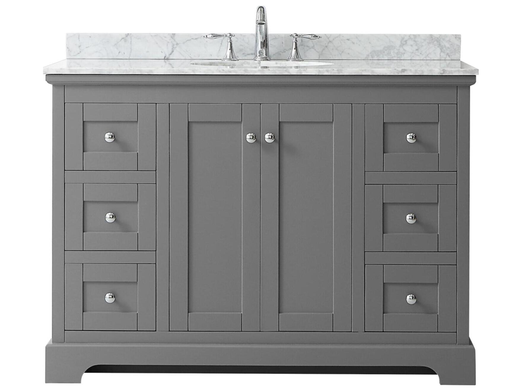 Wyndham Collection Avery 48" Dark Gray Vanity
