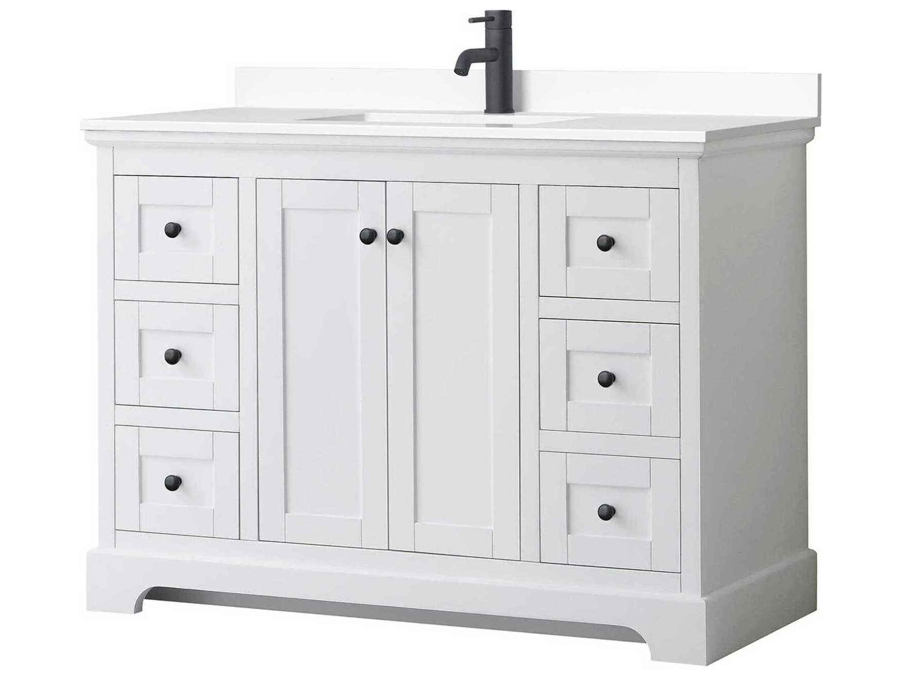 Wyndham Collection Avery 48" White Vanity