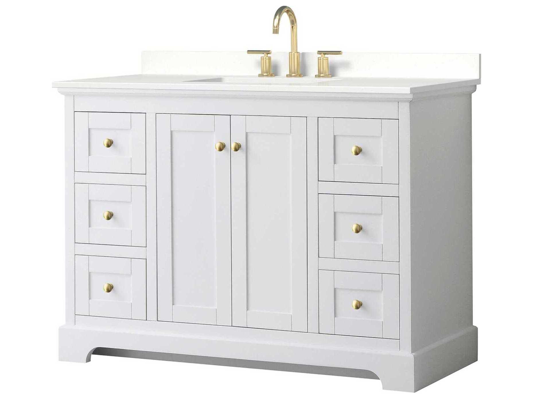 Wyndham Collection Avery 48" White Vanity