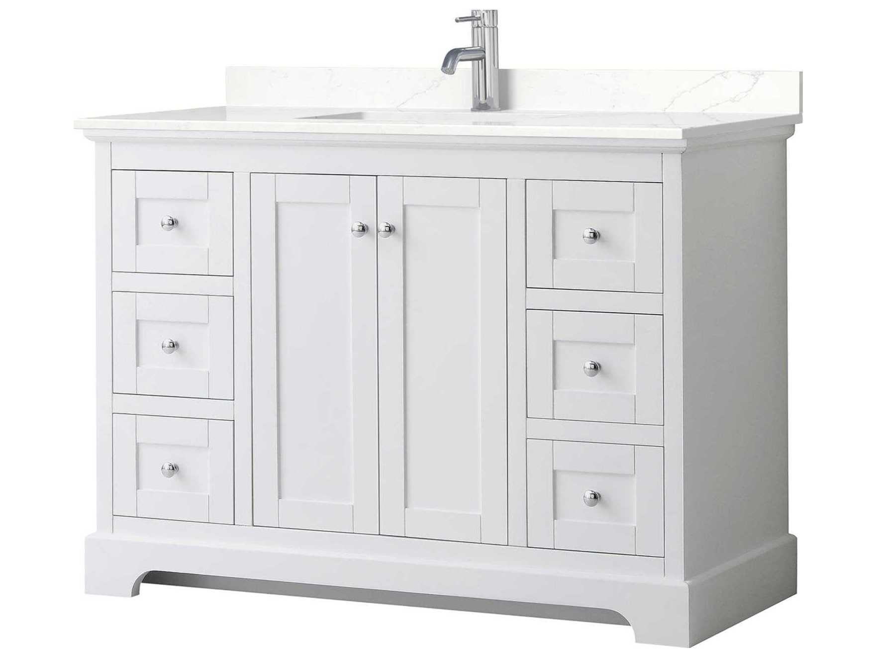 Wyndham Collection Avery 48" White Vanity