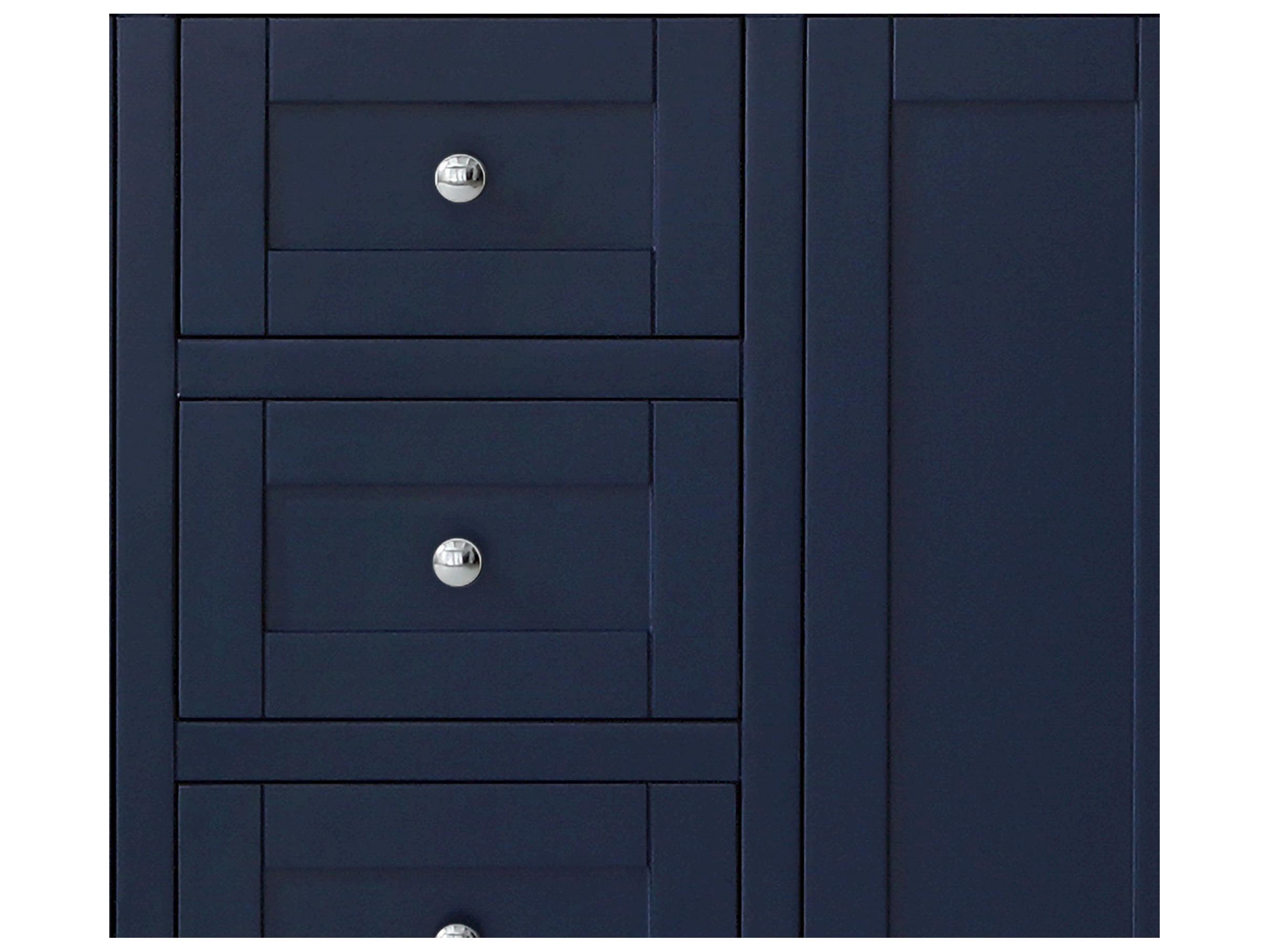 Wyndham Collection Avery 59" Dark Blue Vanity with 58" Mirror