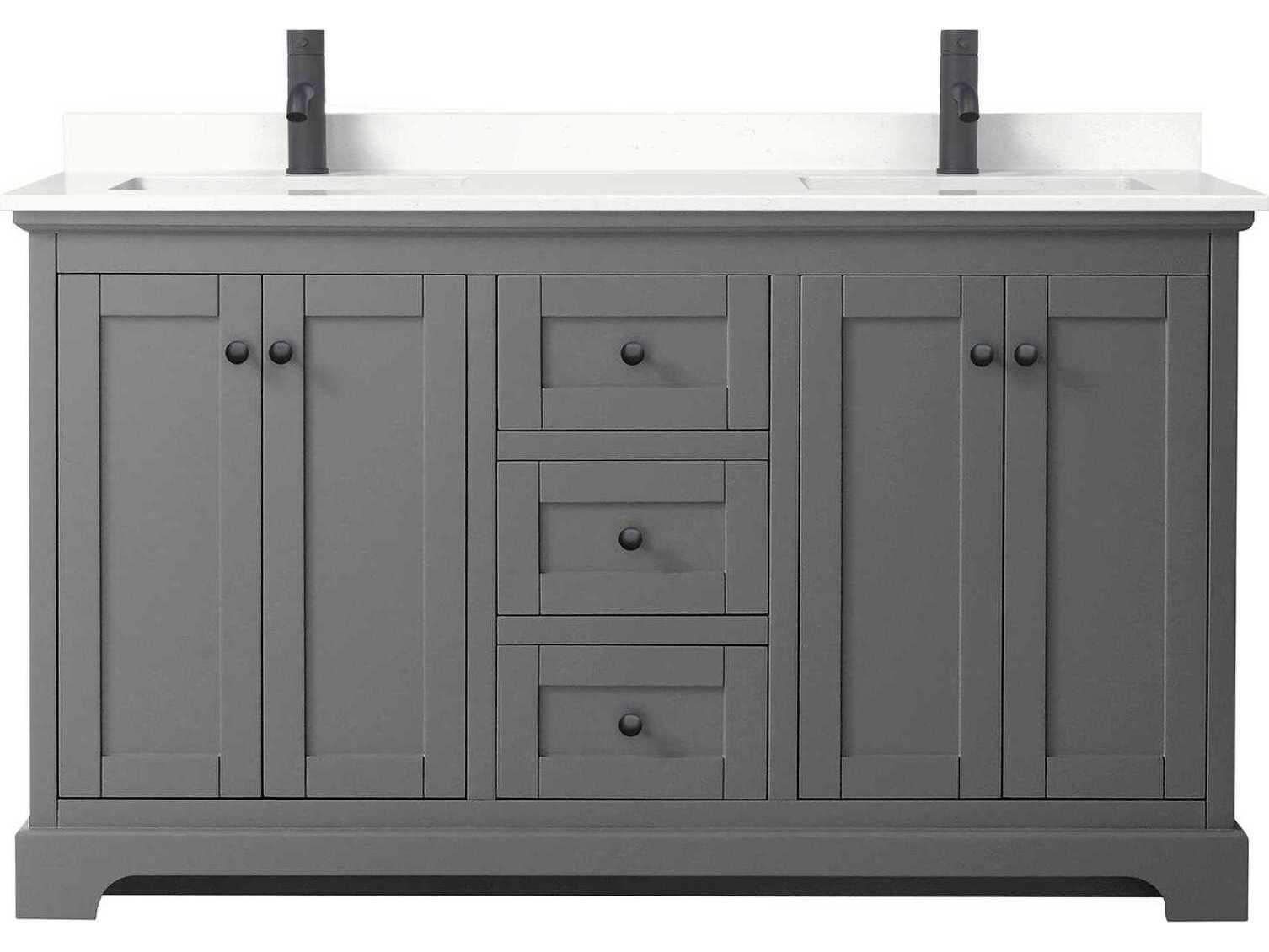 Wyndham Collection Avery 60" Dark Gray Vanity