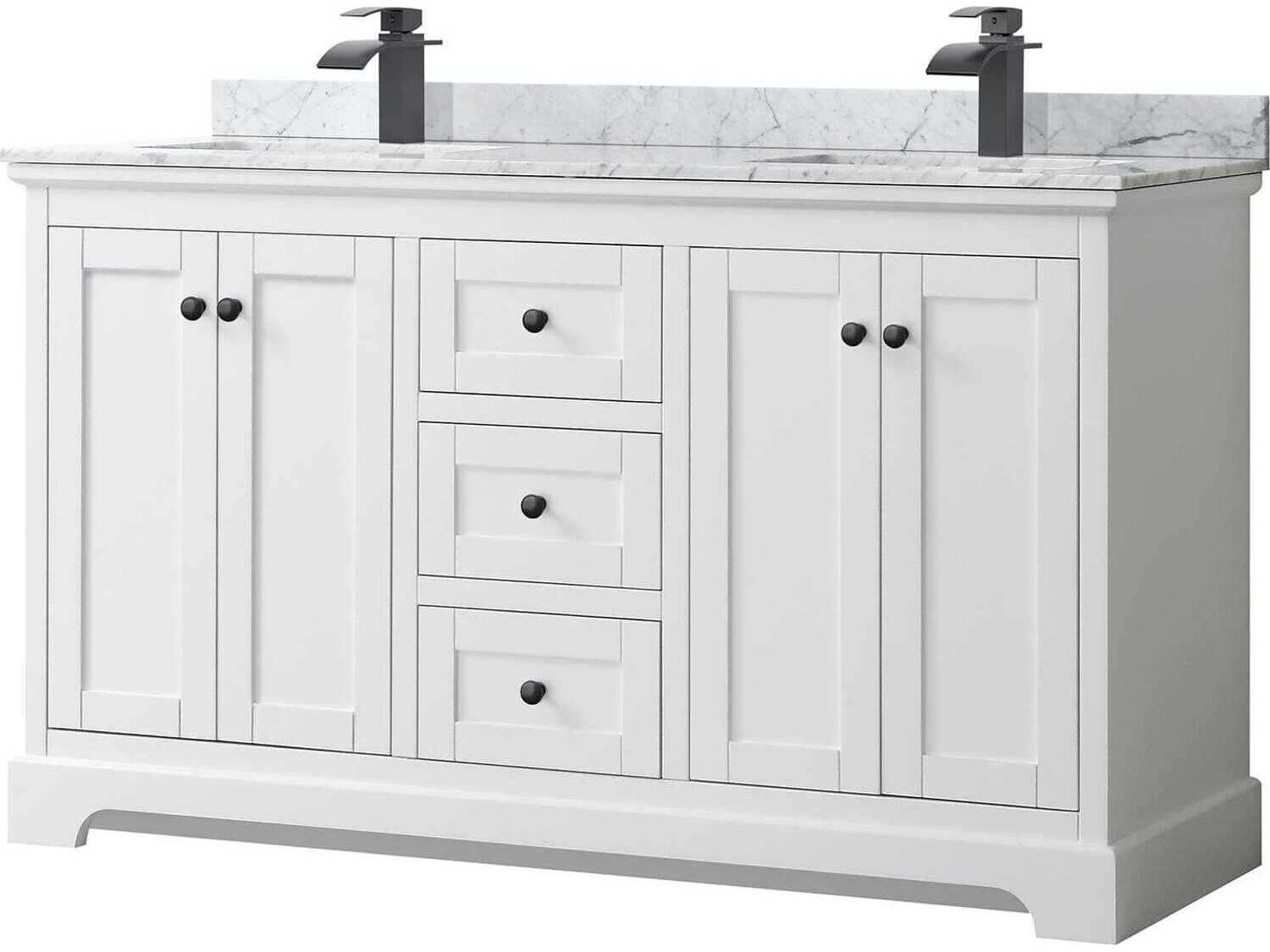 Wyndham Collection Avery 60" White Vanity