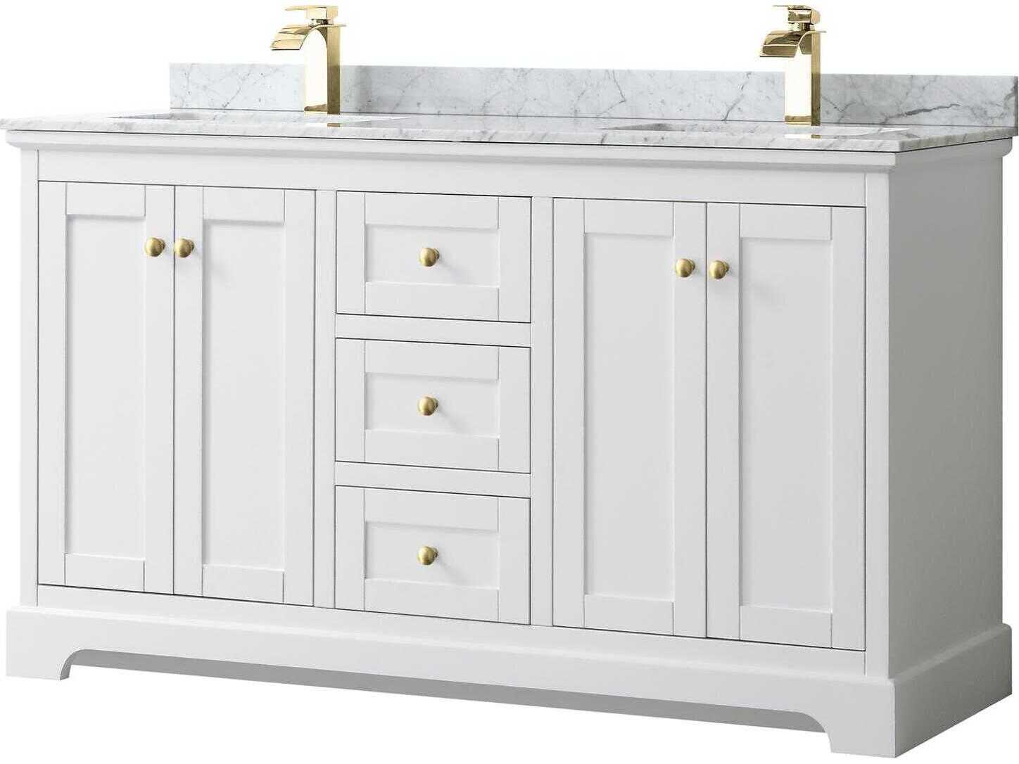 Wyndham Collection Avery 60" White Vanity