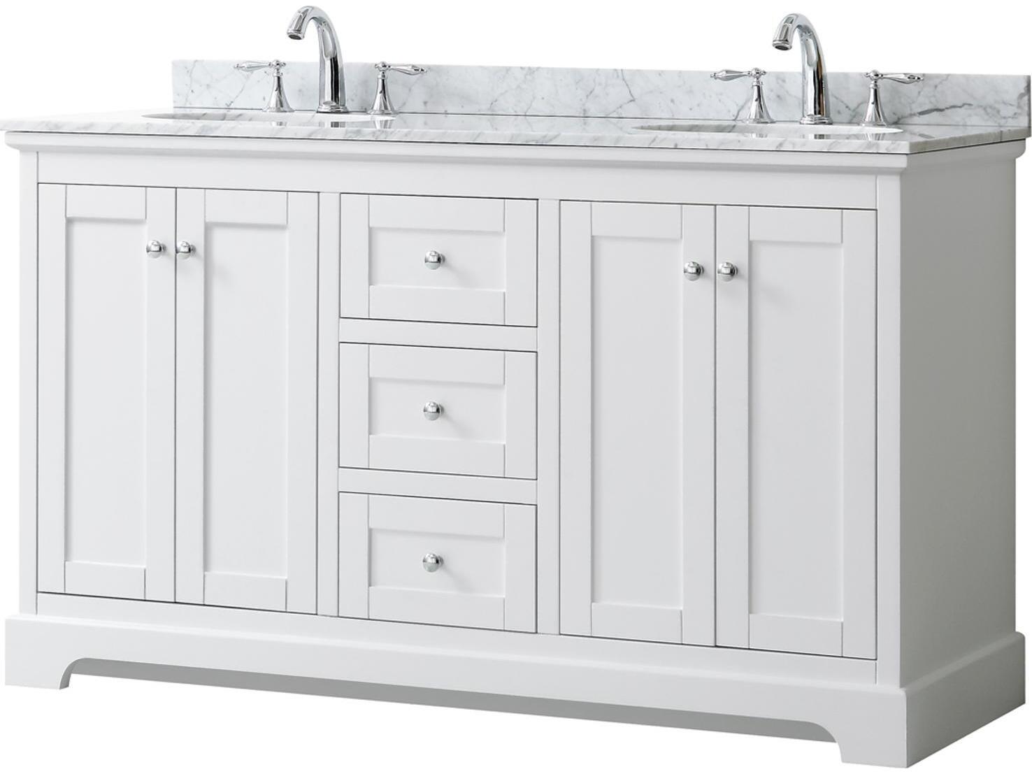 Wyndham Collection Avery 60" White Vanity