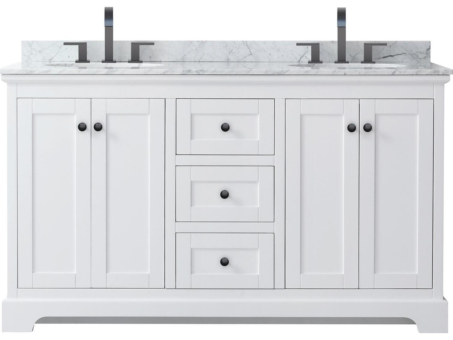 Wyndham Collection Avery 60" White Vanity
