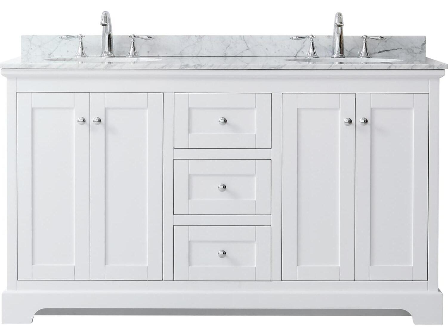 Wyndham Collection Avery 60" White Vanity