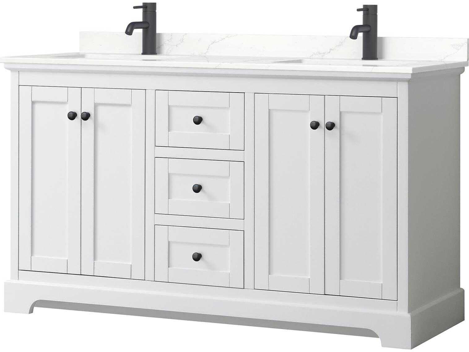 Wyndham Collection Avery 60" White Vanity