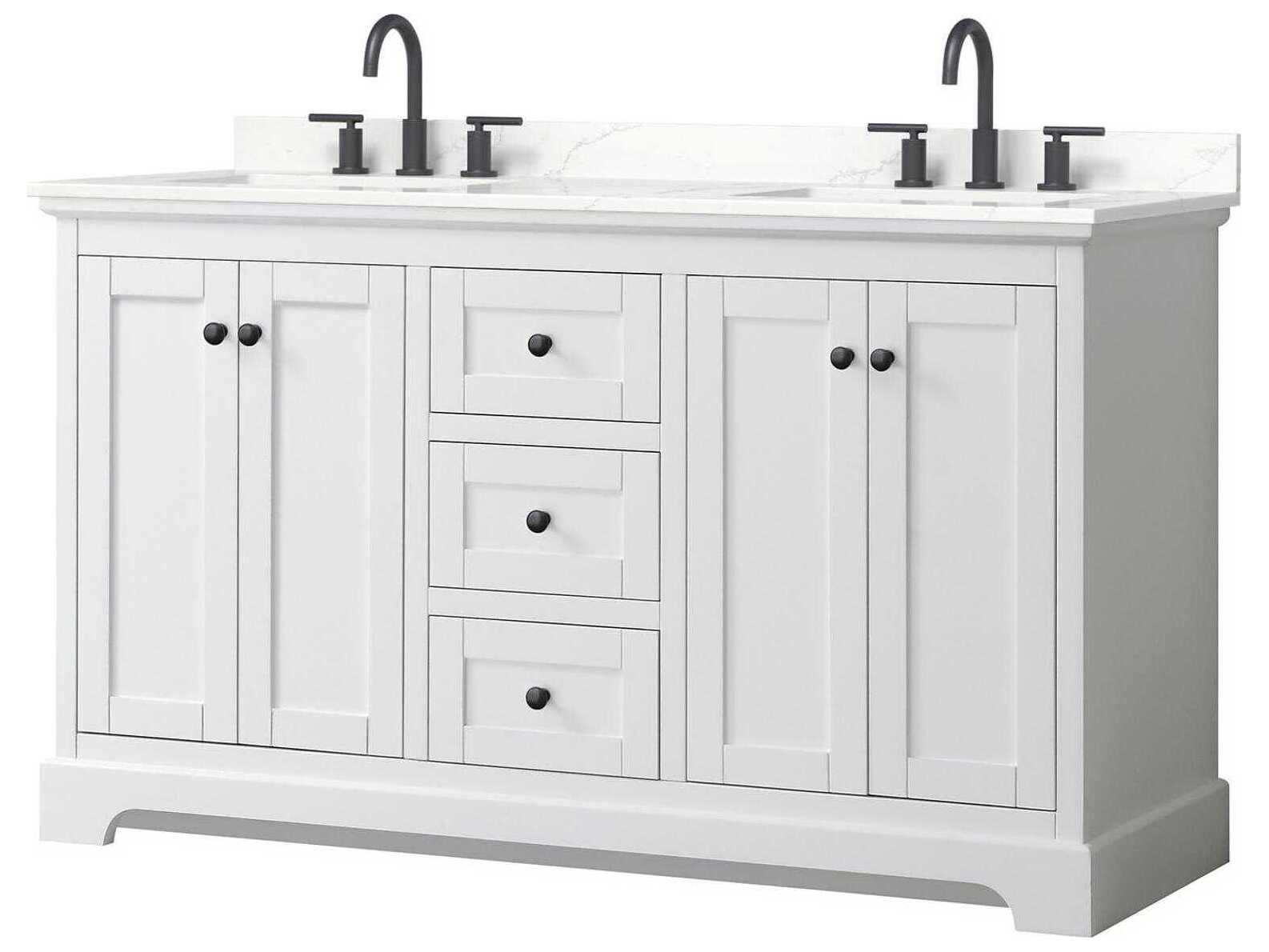Wyndham Collection Avery 60" White Vanity