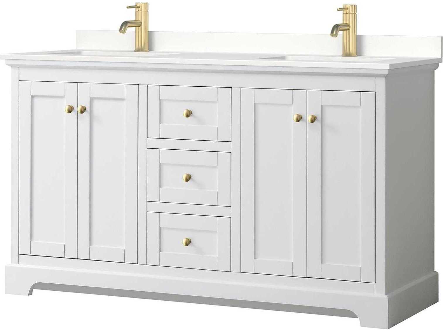 Wyndham Collection Avery 60" White Vanity
