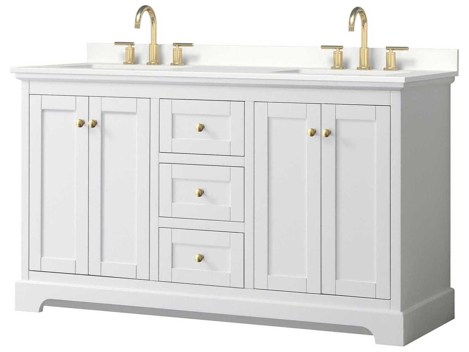 Wyndham Collection Avery 60" White Vanity