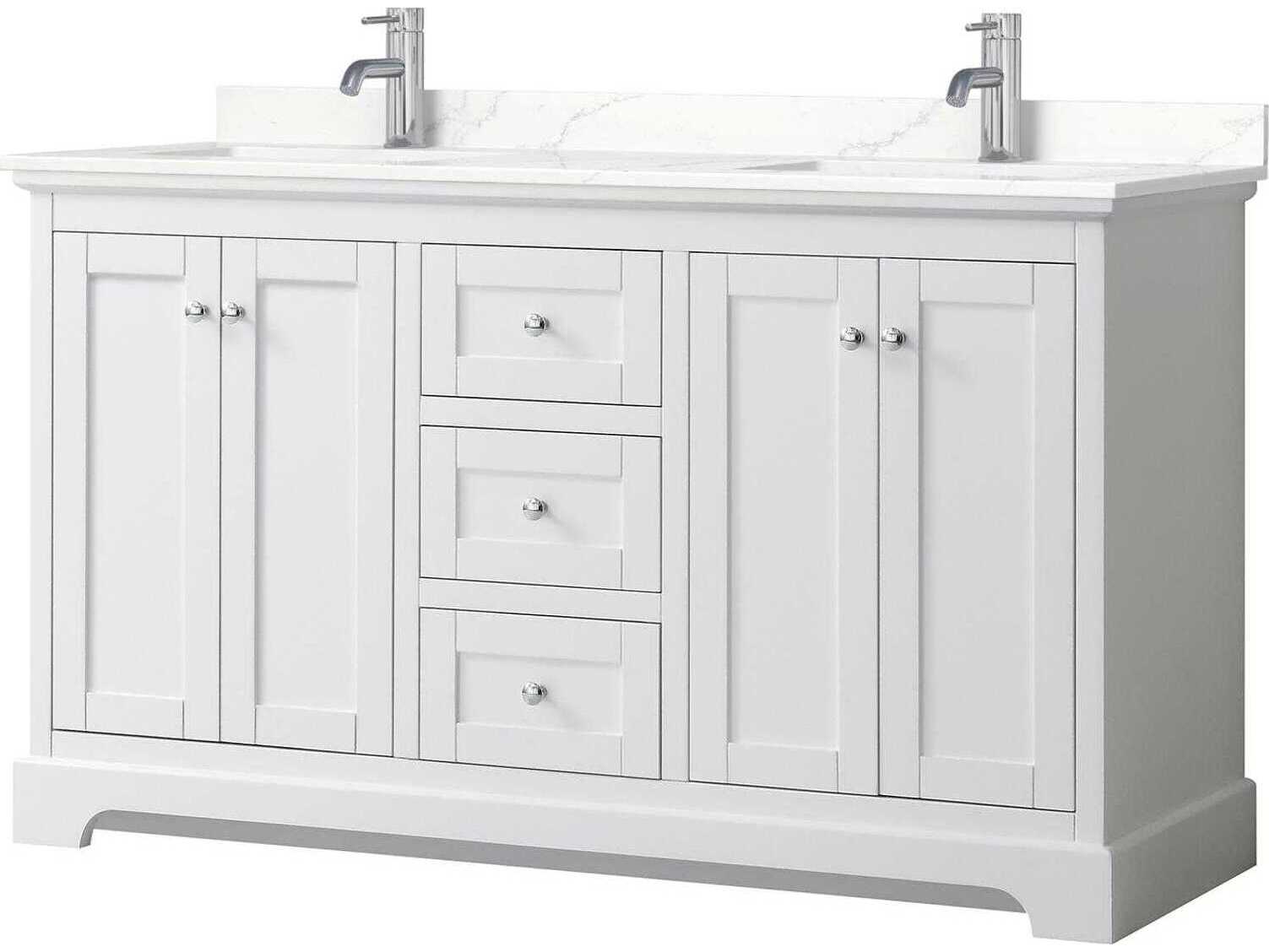 Wyndham Collection Avery 60" White Vanity