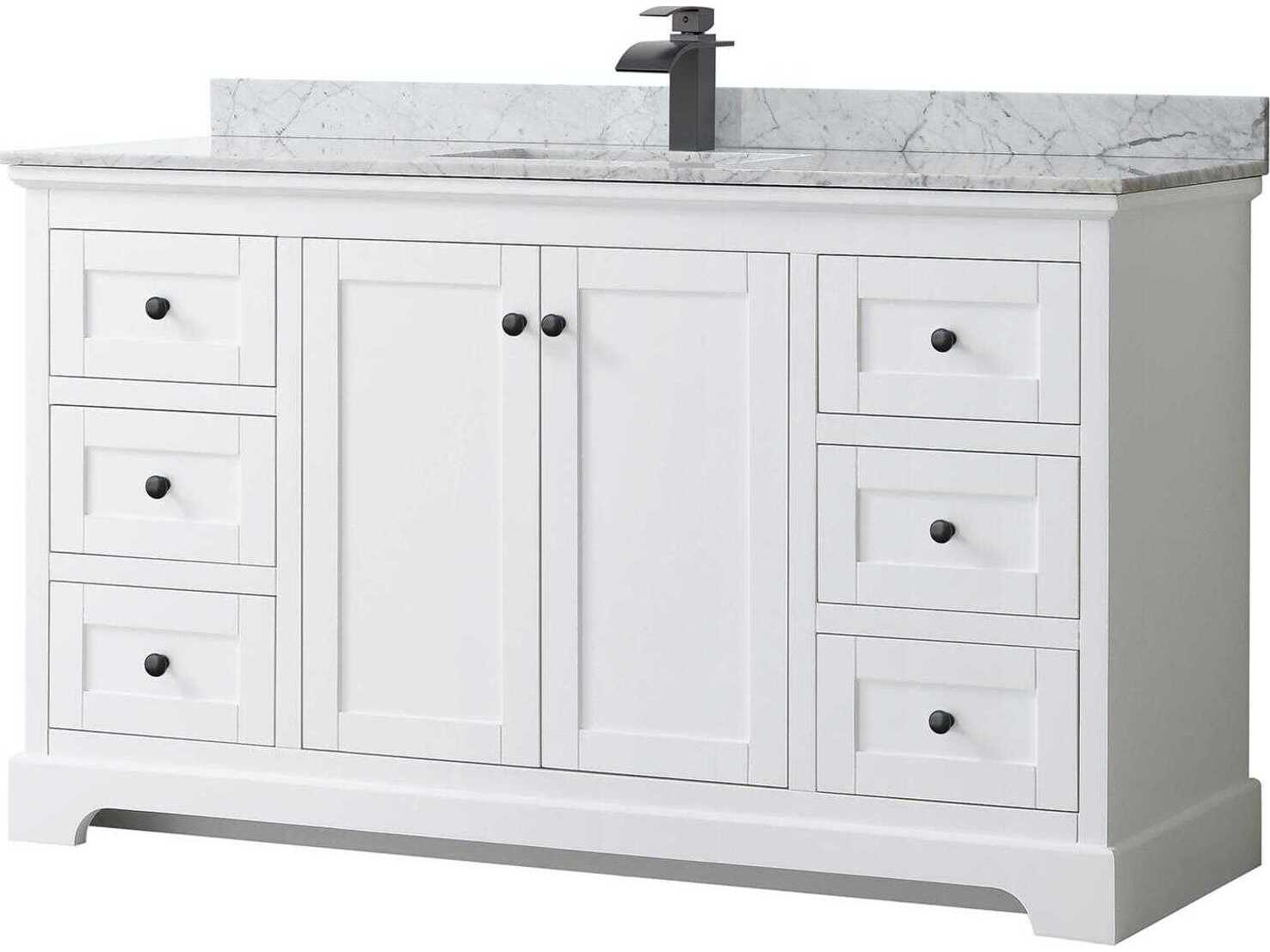 Wyndham Collection Avery 60" White Vanity