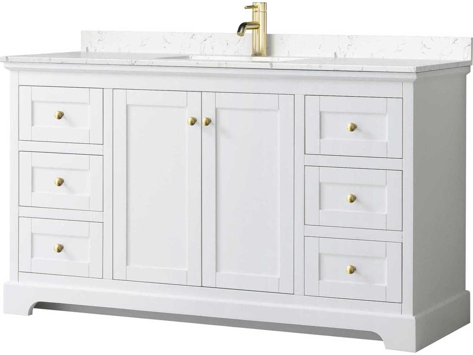 Wyndham Collection Avery 60" White Vanity