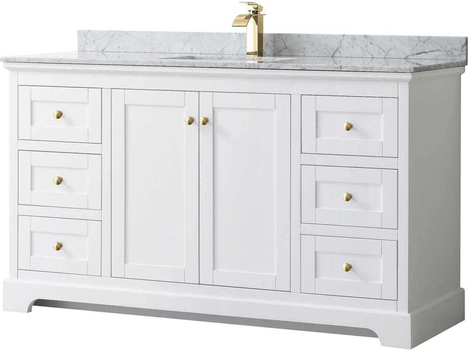 Wyndham Collection Avery 60" White Vanity