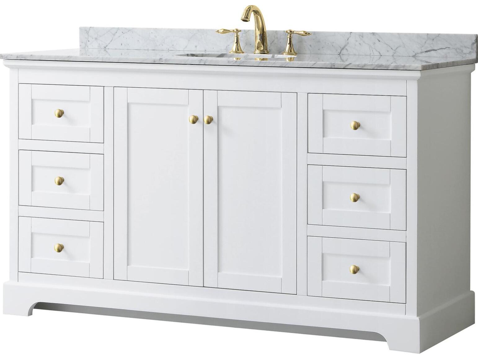 Wyndham Collection Avery 60" White Vanity