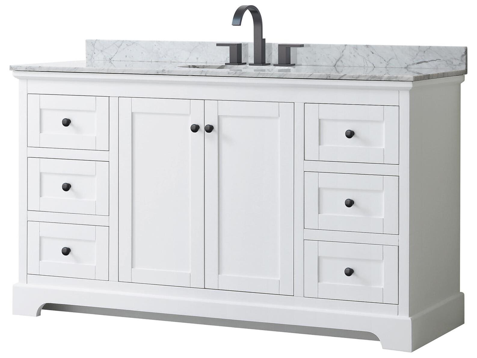 Wyndham Collection Avery 60" White Vanity